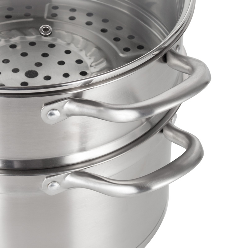 Wholesale YUTAI 304 stainless steel stock pot with steamer basket