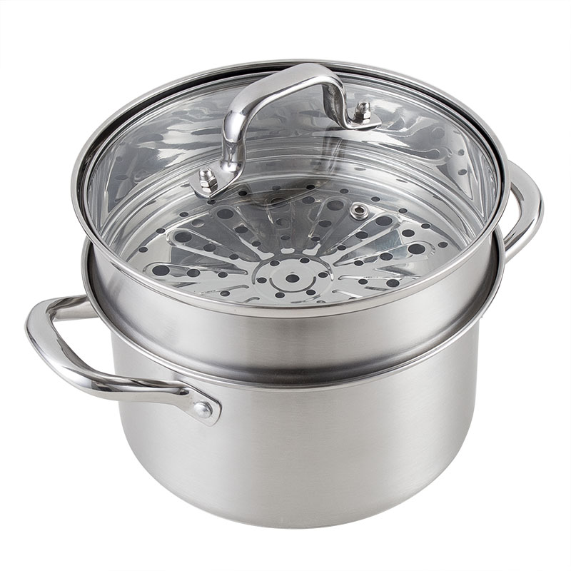 Wholesale YUTAI 304 stainless steel stock pot with steamer basket 5QT  Manufacturer and Factory