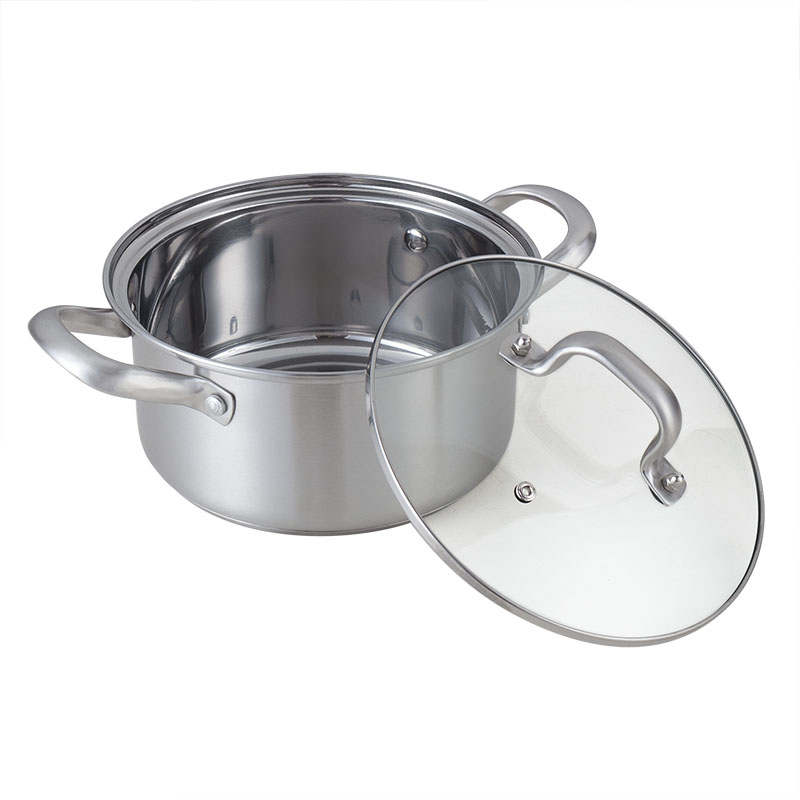 Wholesale Yutai Stock Pot Stainless Steel Pot with Double Handle