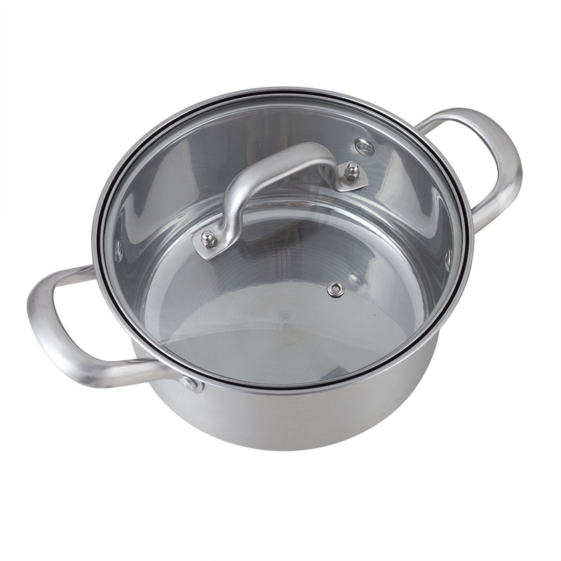 Wholesale Yutai Stock Pot Stainless Steel Pot with Double Handle