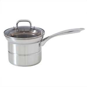 YUTAI 2.5 Qt Stainless Steel Pasta Cooker Steamer with strainer basket