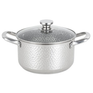 YUTAI 304 Stainless Steel Hammered stock Pot with Lid