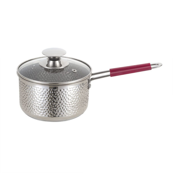 YUTAI 304 stainless steel saucepan with Polygon pattern