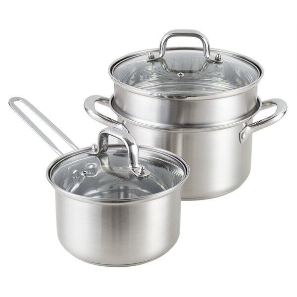 YUTAI factory 5pcs 18-10 stainless steel pot and saucepan set