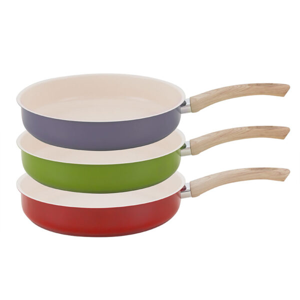 Yutai Colorful Stainless steel ceramic nonstick frying pan