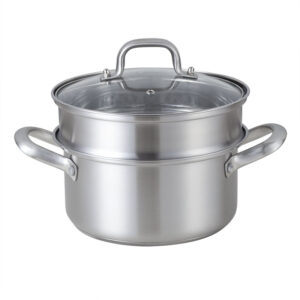 Yutai cookware 304 stainless steel soup pot 3 qt with steamer